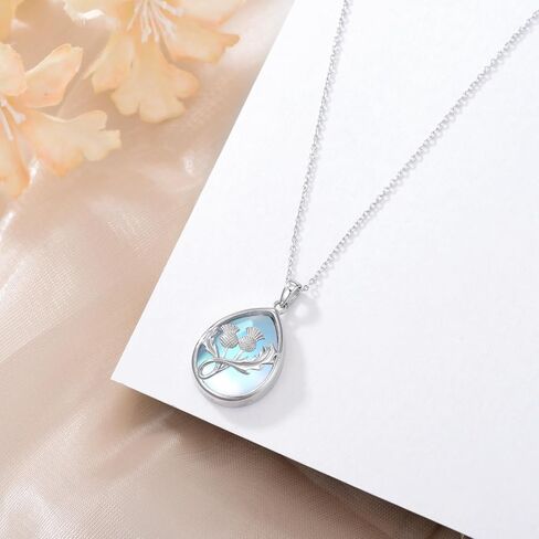 PELOVNY Mother's Day Gifts Leaf Clover Filigree Necklace S925 Sterling Silver Flower Jewelry Gift Christmas Gift for Women in Saudi Arabia