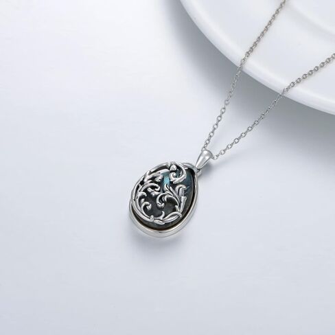 PELOVNY Mother's Day Gifts Leaf Clover Filigree Necklace S925 Sterling Silver Flower Jewelry Gift Christmas Gift for Women in Kuwait