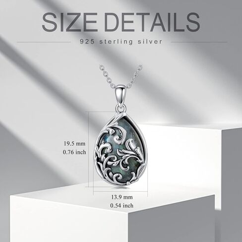 PELOVNY Mother's Day Gifts Leaf Clover Filigree Necklace S925 Sterling Silver Flower Jewelry Gift Christmas Gift for Women in Kuwait