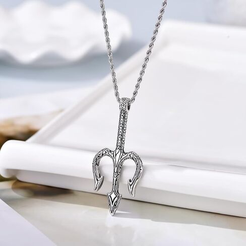 قلادة ترايدنت/السيف للرجال بوسيدون ترايدنت قلادة مجوهرات هدايا للنساء in Kuwait