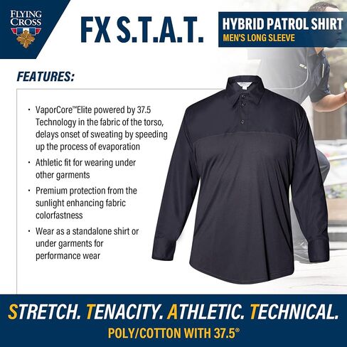 FX STAT Mens Law Enforcement Polo Shirts, Police Uniform, Tactical, Fire Department, Paramedic, Long Sleeve in Saudi Arabia