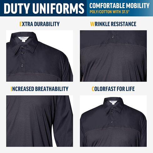 FX STAT Mens Law Enforcement Polo Shirts, Police Uniform, Tactical, Fire Department, Paramedic, Long Sleeve in Saudi Arabia