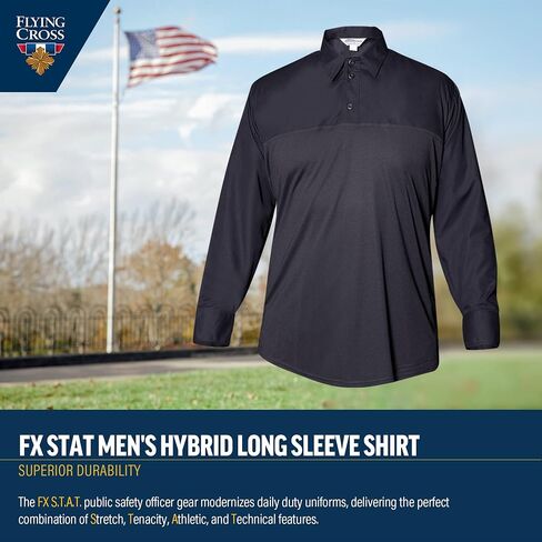 FX STAT Mens Law Enforcement Polo Shirts, Police Uniform, Tactical, Fire Department, Paramedic, Long Sleeve in Saudi Arabia