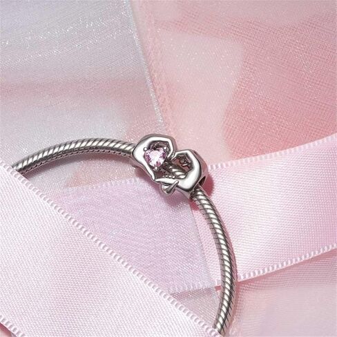 GNOCE Finger With Heart Love Charms for Bracelet 925 Sterling Silver Forever Heart Bead Charm for Women Mom Mother'S Day Gift Family Wife Lover in Saudi Arabia
