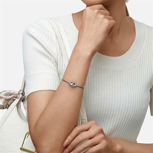 GNOCE Finger With Heart Love Charms for Bracelet 925 Sterling Silver Forever Heart Bead Charm for Women Mom Mother'S Day Gift Family Wife Lover in Saudi Arabia
