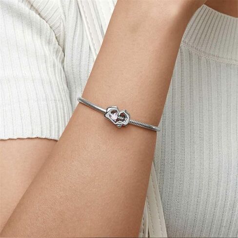 GNOCE Finger With Heart Love Charms for Bracelet 925 Sterling Silver Forever Heart Bead Charm for Women Mom Mother'S Day Gift Family Wife Lover in Saudi Arabia