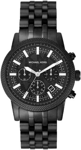 Michael Kors Hutton Men's Watch, Stainless Steel Chronograph Watch for Men with Steel or Leather Band in Saudi Arabia