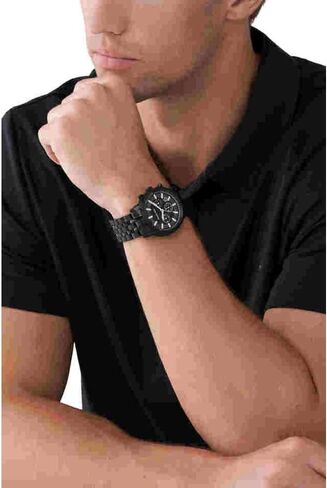 Michael Kors Hutton Men's Watch, Stainless Steel Chronograph Watch for Men with Steel or Leather Band in Saudi Arabia