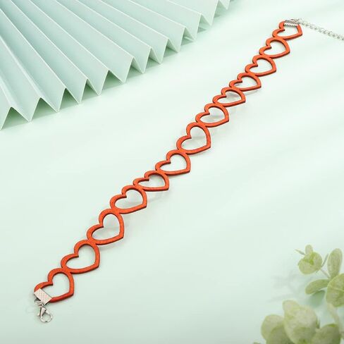 Hollow Heart Choker Necklace Sexy Thin Short Love Necklace Adjustable Soft Collar Necklace Accessories in Saudi Arabia