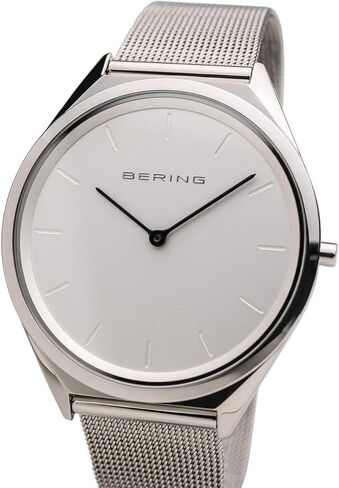 ساعة بيرينغ للجنسين انالوج كوارتز رفيعة للغاية مع حزام من الفولاذ المقاوم للصدأ وكريستال الياقوت 17039-XXX in Kuwait