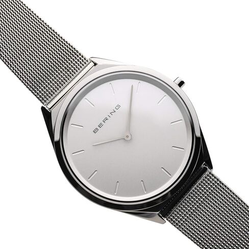 ساعة بيرينغ للجنسين انالوج كوارتز رفيعة للغاية مع حزام من الفولاذ المقاوم للصدأ وكريستال الياقوت 17039-XXX in Kuwait