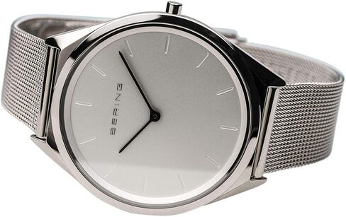 ساعة بيرينغ للجنسين انالوج كوارتز رفيعة للغاية مع حزام من الفولاذ المقاوم للصدأ وكريستال الياقوت 17039-XXX in Kuwait