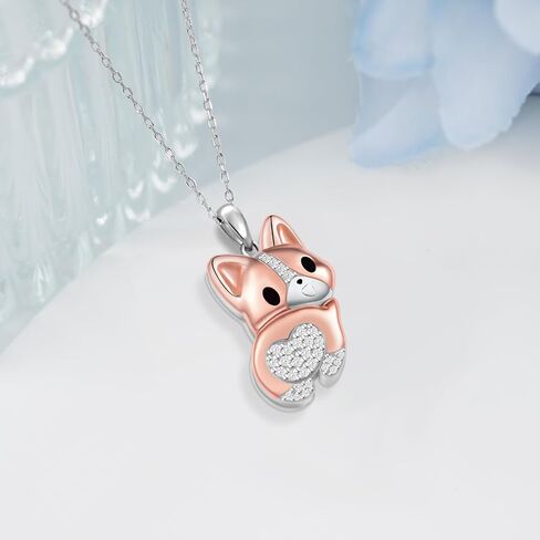 Dachshund/Corgi Necklace 925 Sterling Silver Dachshund Gifts Cute Animal Puppy Dog Jewelry Gifts for Women Dachshund Corgi Gifts Lovers in Kuwait
