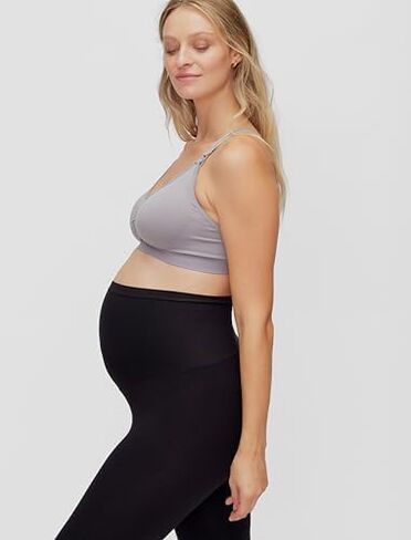 الأمومة الأمومة المرأة عالية الخصر فوق البطن الحمل تجريب جيب نشط يغطي الرجل 2-حزمة in Kuwait