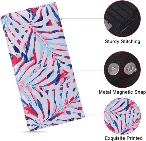 محفظة نسائية من الجلد رفيعة للغاية من HUA ANGEL، محفظة بمقبض ثنائي الطي وحامل لبطاقات الائتمان طويلة للسيدات رفيعة in Kuwait