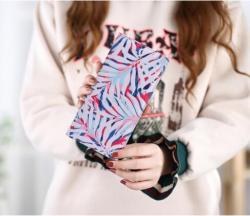 محفظة نسائية من الجلد رفيعة للغاية من HUA ANGEL، محفظة بمقبض ثنائي الطي وحامل لبطاقات الائتمان طويلة للسيدات رفيعة in Kuwait