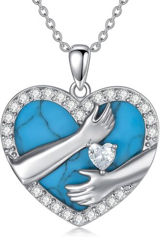 PELOVNY Mother's Day Gifts Mother Father Daughter Brother Necklace 925 Sterling Silver Mothers Day Birthday Graduation Gifts Necklace Family Jewelry Gifts for Women Men Mom Daughter Brother in Saudi Arabia