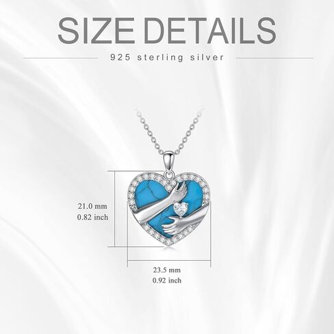 PELOVNY Mother's Day Gifts Mother Father Daughter Brother Necklace 925 Sterling Silver Mothers Day Birthday Graduation Gifts Necklace Family Jewelry Gifts for Women Men Mom Daughter Brother in Saudi Arabia