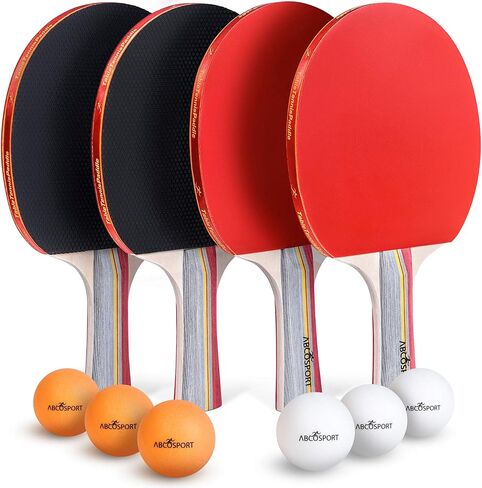 Abco Tech Table Tennis & Ping Pong Paddles and Balls Set, Table Tennis Paddles & Table Tennis Balls, Professional & Recreational Games in Kuwait