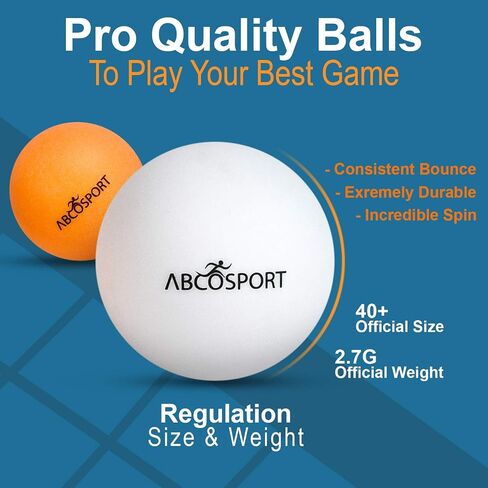 Abco Tech Table Tennis & Ping Pong Paddles and Balls Set, Table Tennis Paddles & Table Tennis Balls, Professional & Recreational Games in Kuwait