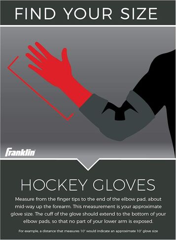 Franklin Sports NHL Kids Youth Street Hockey Gloves - HG150 Junior Hockey Gloves for Street + Roller Hockey - Padded Kids Hockey Glove Pair - Youth Street Hockey Equipment + Gear in Kuwait