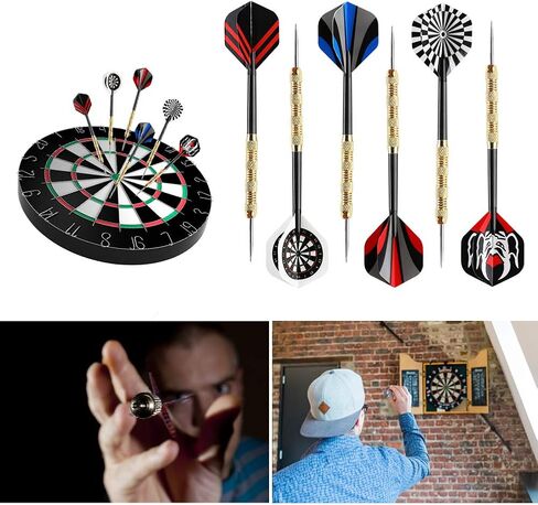 Accmor Steel Tip Darts, Professional Metal Darts, Darts Metal Tip Set, Metal Darts for Dartboard,18 pcs in Saudi Arabia