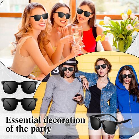 100 Pieces Sunglasses Bulk Wedding favor Retro Sunglasses Vintage Square Sunglasses Unisex 80s Classic Sunglasses in Saudi Arabia