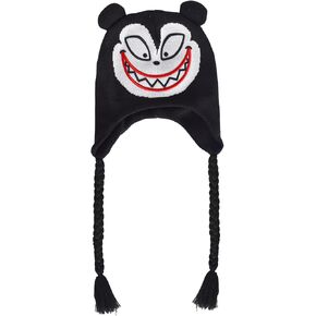 Concept One Disney The Nightmare Before Christmas Beanie Hat, Scary Teddy Peruvian Winter Knit Cap with 3D Ears and Tassels