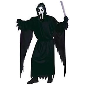 FunWorld Adult Scream Ghost face Costume, Black, One Size