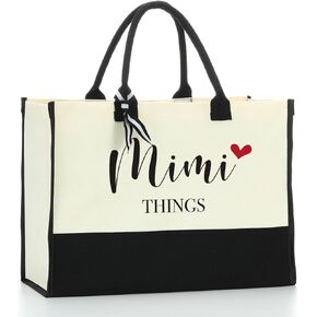Grandma Gifts Canvas Tote Bag Birthday Gifts for Grandma Waterproof Beach Bag Appreciation Gifts for Women Grandmother
