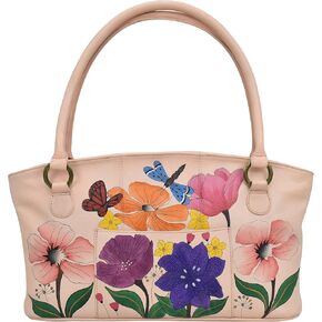 Anna by Anuschka Women's Hand-Painted Leather Wide Tote