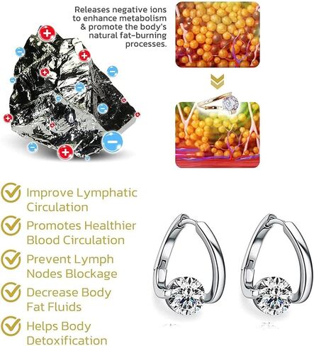 Flysmus Halolux Lymphvity Germanium Earrings Halolux Lymphvity Germanium Earrings,Lymphatic Drainage Earrings, Therapy Earrings Jewelry for Women in Saudi Arabia