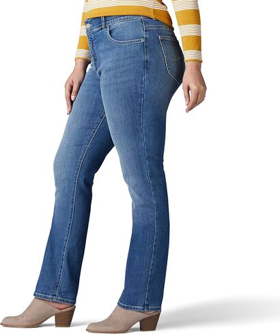 Lee Women's Plus Size Ultra Lux Comfort with Flex Motion Straight Leg Jean in Kuwait