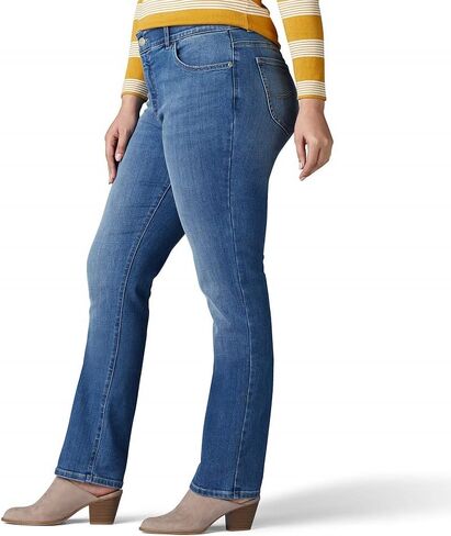 Lee Women's Plus Size Ultra Lux Comfort with Flex Motion Straight Leg Jean in Kuwait
