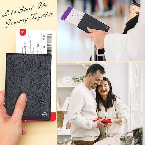 2 Passport Holder - Travel Essentials, RFID Blocking Wallet Credit Card Organiser, Plain Accessories Slim Cover For Men Women… in Saudi Arabia