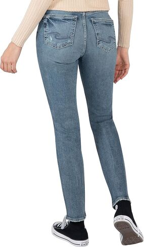شركة Silver Jeans Co. بنطال جينز Avery عالي الارتفاع للنساء ذو ​​قصة متعرجة وساق مستقيمة - Legacy in Kuwait