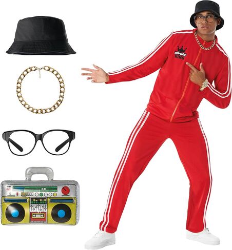 Morph, 80s Costume for Men - 90s Hip Hop Costume - Rapper Costume - 90s Costumes For Men - Mens 80s Costumes in Saudi Arabia