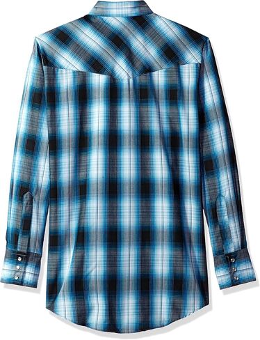 ELY CATTLEMAN Men's Long Sleeve Plaid Western Shirt in Kuwait