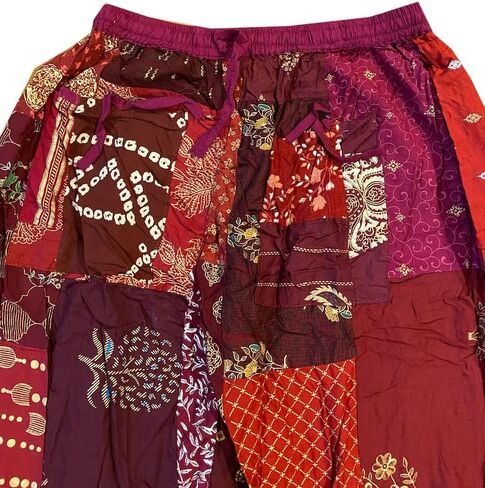 Unisex Cotton Patchwork Harem Pants with Pockets Super Comfy Hippie Yoga Boho Trousers Pant for Men Women in Kuwait