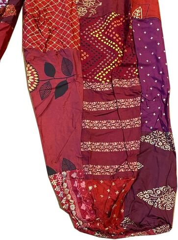 Unisex Cotton Patchwork Harem Pants with Pockets Super Comfy Hippie Yoga Boho Trousers Pant for Men Women in Kuwait