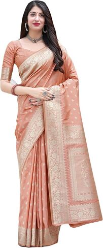 ساري Banarasi Silk Zari المنسوج مع بلوزة غير مخيطة in Saudi Arabia