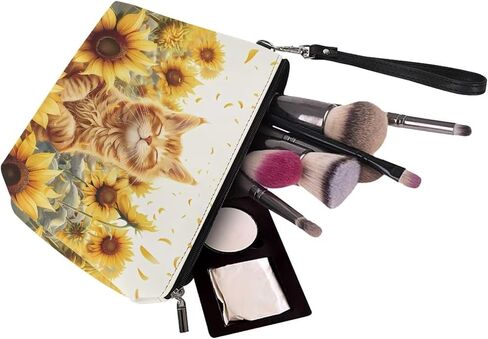 Customized Pattern Women Wristlet Cosmetic Bag Travel Makeup Case Organizer Toiletry Kit Bag in Kuwait