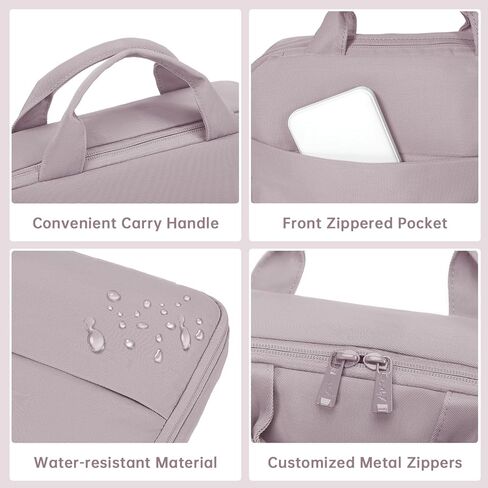 حقيبة أدوات الزينة للسفر للنساء مع تعليق، مادة TPU غير قابلة للانزلاق، حقيبة مستحضرات تجميل مقاومة للماء، منظم سفر لمستلزمات الزينة والإكسسوارات، حاوية كاملة الحجم، شامبو (أرجواني ضبابي) in Kuwait