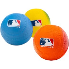 Franklin Sports Foam Baseballs - Soft Foam Practice Baseballs for Kids - Perfect for Hitting and Indoor or Outdoor Play - 3 Pack - Official MLB Licensed Product