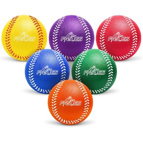 Baseballs, Soft Baseballs for Kids, Colorful Toddler Foam Practice Baseballs, Perfect for Hitting and Indoor or Outdoor Play, Baseball Gifts for Boys