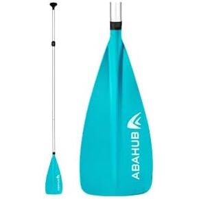Abahub Kids SUP Paddle - 3 Piece Adjustable Stand Up Paddle Board Paddles 55" - 70",Durable, Lightweight & Floating Paddleboard Oar,Teal,Gray