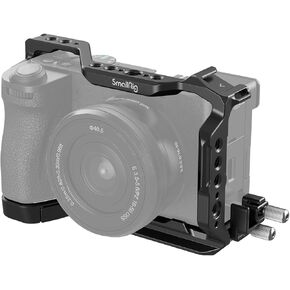 SmallRig Cage Kit for Sony A6700 with a Cable Clamp for HDMI, Built-in Quick Release Plate for Arca-Type, Film Movie Making Camera Video Cage with Shoe Mount, 1/4''-20 & 3/8''-16 Threaded Holes - 4336