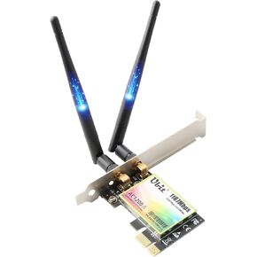 Ubit 11AC1200A PCIe Wireless Card, Up to 1200 Mbit/s, Wireless Dual-Band Gigabit WLAN WiFi Adapter Card, PCIe WiFi Card for Desktop/PC Gaming