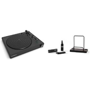 Victrola Stream Onyx Turntable - 33-1/3 & 45 RPM Vinyl Record Player & 'The Kit' - A Vinyl Record Cleaning Kit