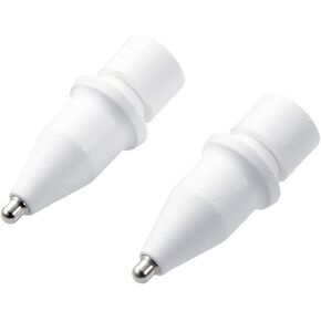 Elecom P-TIPAP01 Replacement Nibs for Apple Pencil, Set of 2, Metal, Extra Fine, Thickness: 0.04 inch (1 mm) Diameter, Compatible with 1st and 2nd Generations, White in Kuwait